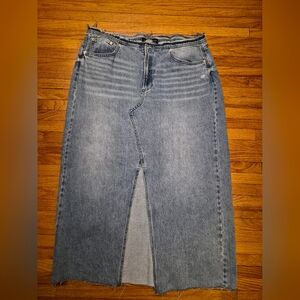 Rewash Long Denim Skirt 1990's Style Size 11/30